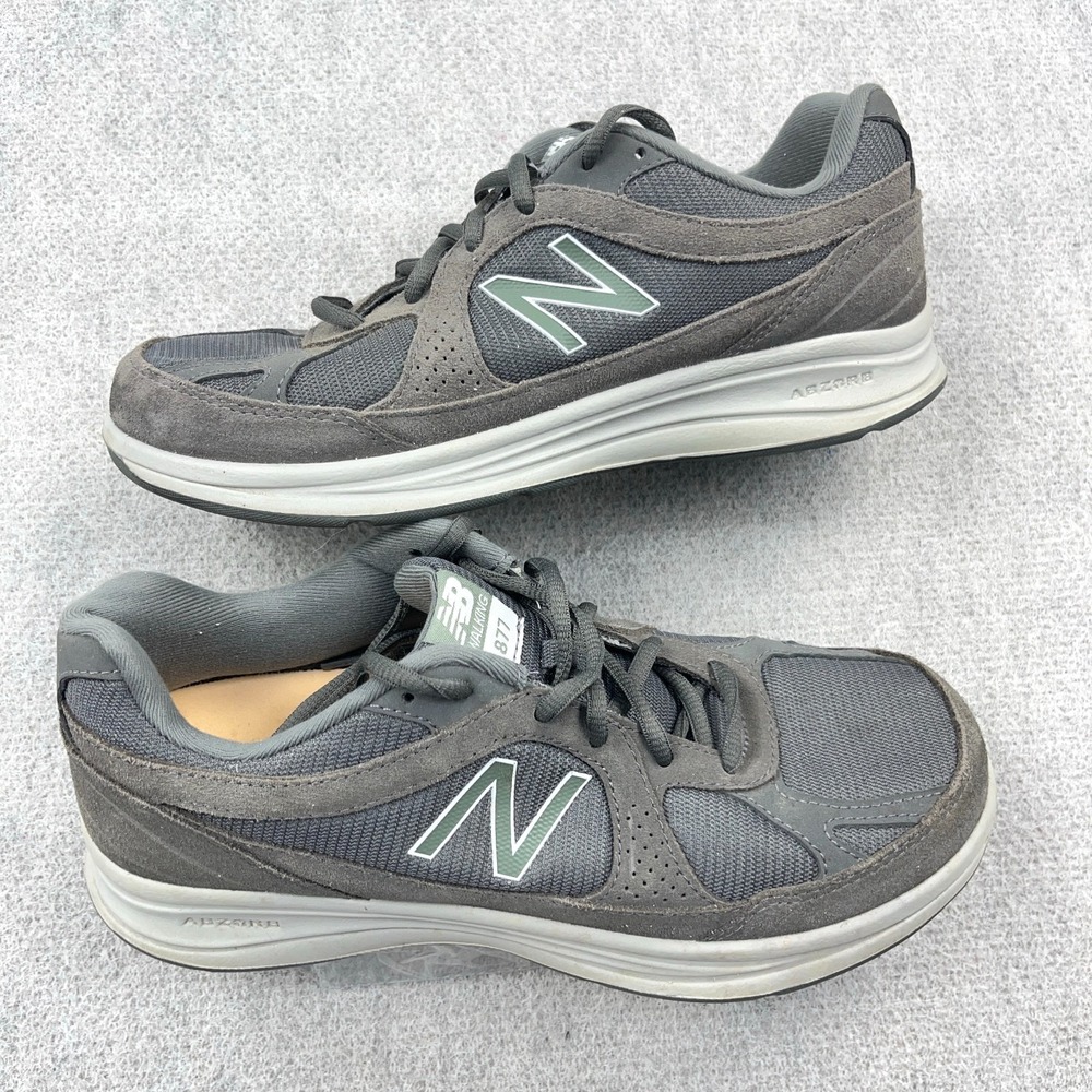 New Balance Men's Walking Shoes Size 7 Gray MW877GT Suede Cushioned Sneakers